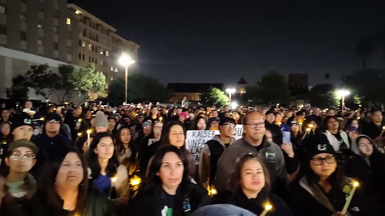 Kaiser UNAC Pasadena rally 1/24/2026