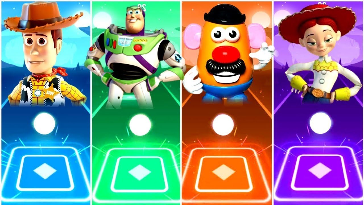 TOY STORY TEAM 🆚 WOODY 🆚 BUZZ LIGHTYEAR 🆚 POTATO 🆚 JESSY 🆚 TILES HOP EDM RUSH,🎶Who Is Best