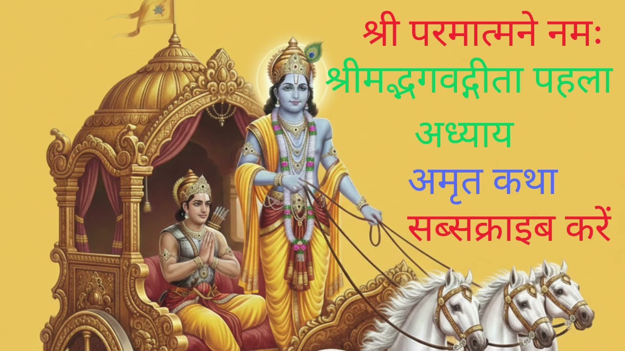 प्रथम अध्याय अर्जुन विषाद योग का संपूर्ण सार#amritkatha #ramnaamsejagmaghai 