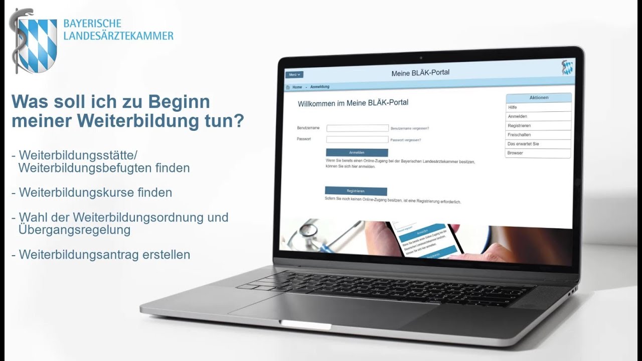 Videotutorial:  Beginn der Weiterbildung