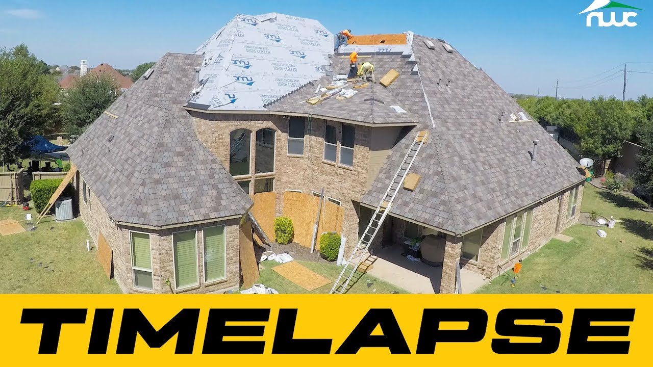 TIMELAPSE Dallas/Fort Worth Area Roof Restoration Designer Shingle | NWC General Construction