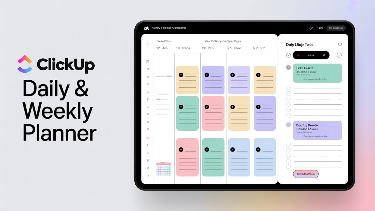 How to Create a Daily and Weekly Work Plan in ClickUp | Stay Organized and Productive