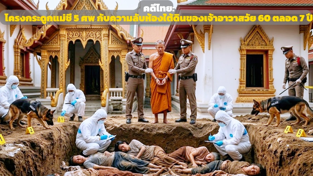 คดีดังไทยแลนด์: 5 โครงกระดูกชีเปลือย กับความลับห้องใต้ดินเจ้าอาวาสวัย 60 - เส้นทางคลี่คลายคดี