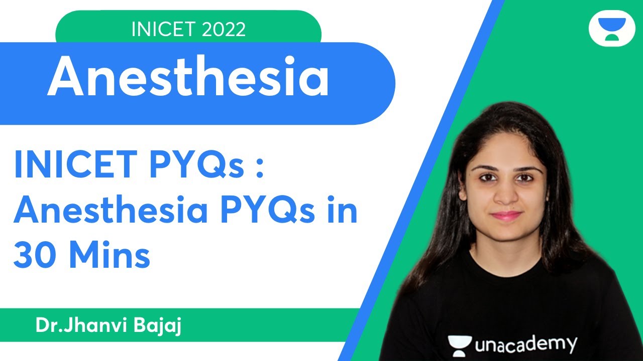 INICET PYQs: Anesthesia PYQs in 30 Mins | Let's Crack NEET PG | Dr.Jhanvi Bajaj