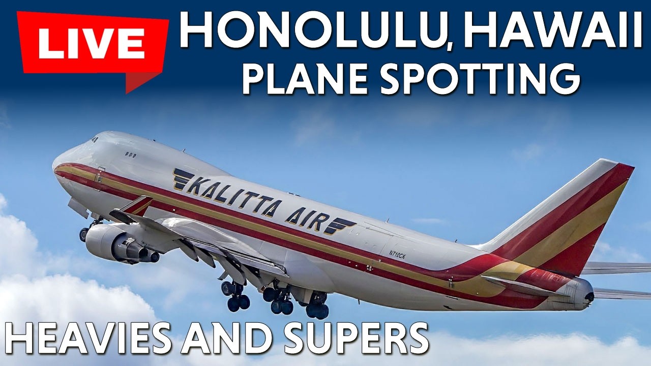 Arrivals and Departures at HNL/PHNL Honolulu Hawaii - Live Planespotting 2-25-2026