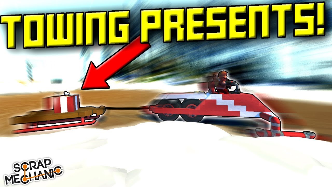 ROPE TOWING SLEDS with SNOWMOBILES! - Scrap Mechanic Multiplayer Monday Ep 120