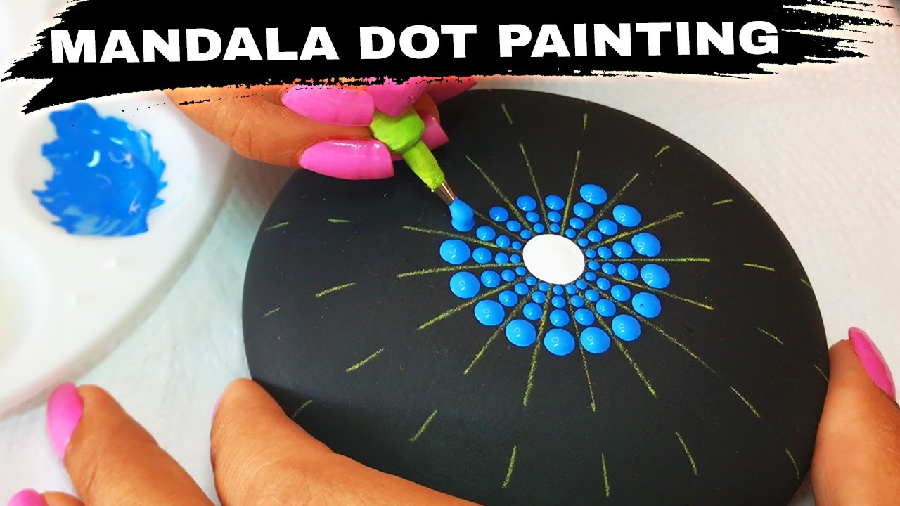 Mandala Dot Painting How To Paint Stones Rocks Dotting Artist Tutorial Art Mandalas #mandala #art