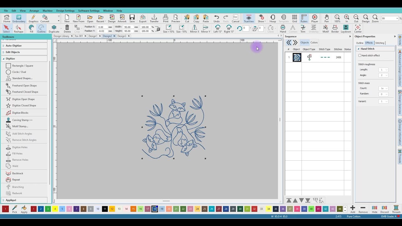 Part one,  background motif from start to finish  https://www.facebook.com/groups/WilcomHATCHLINGS