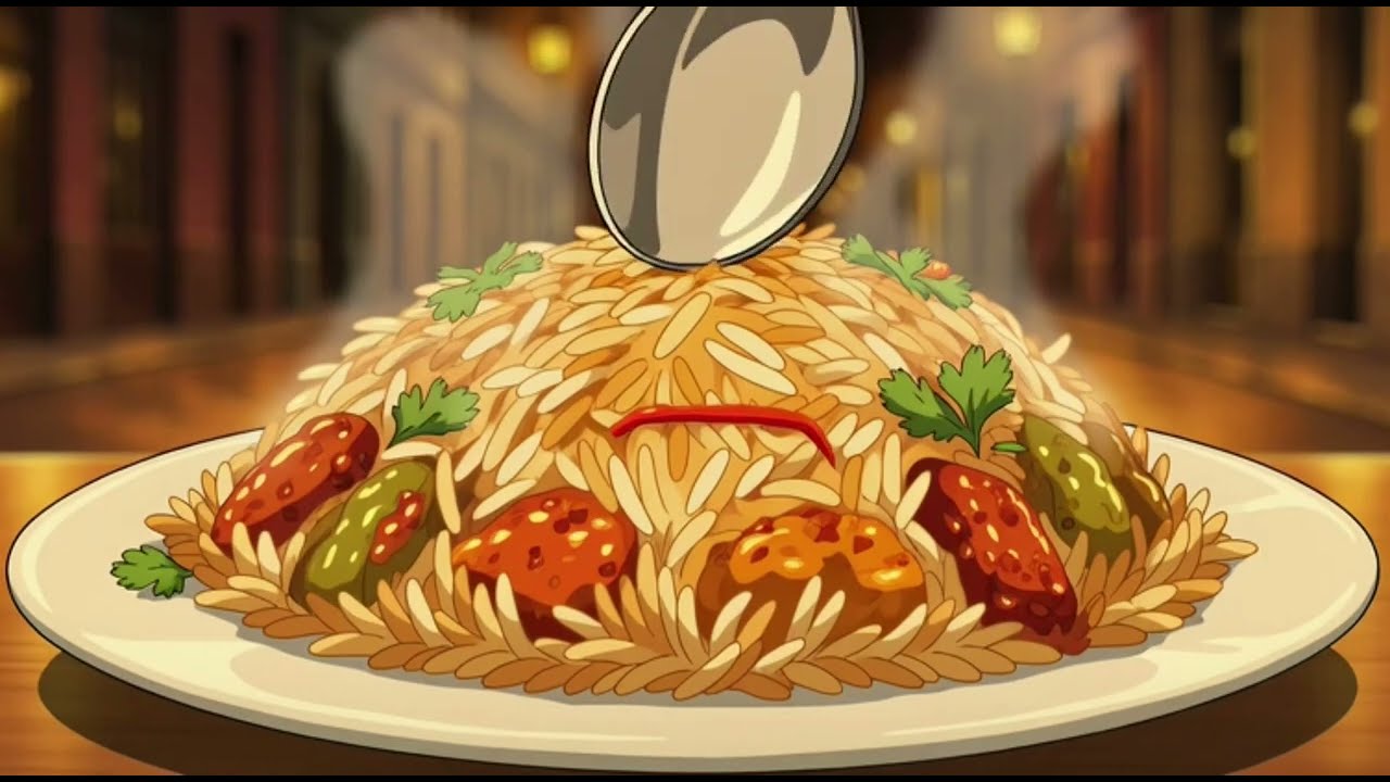 Chicken Biryani🍗 Ghibli Style | Indian Village Monsoon Animated Short Film