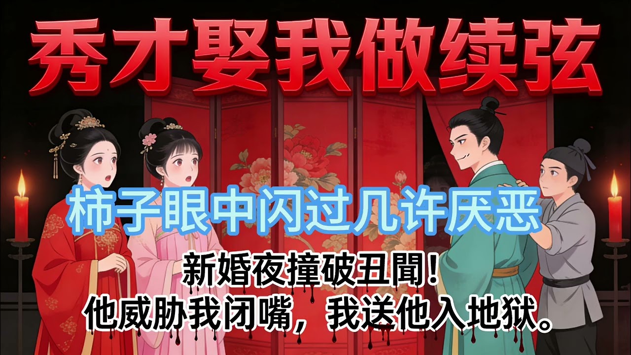【完結】--姐夫娶我做續弦，新婚夜撞破醜聞！他威脅我閉嘴，我送他入地獄。「不想死就閉嘴！」被姐夫威脅後我百般順從，直到最後一刀落下，他悔瘋了。#audiobook #故事分享 #故事頻道 #爱情