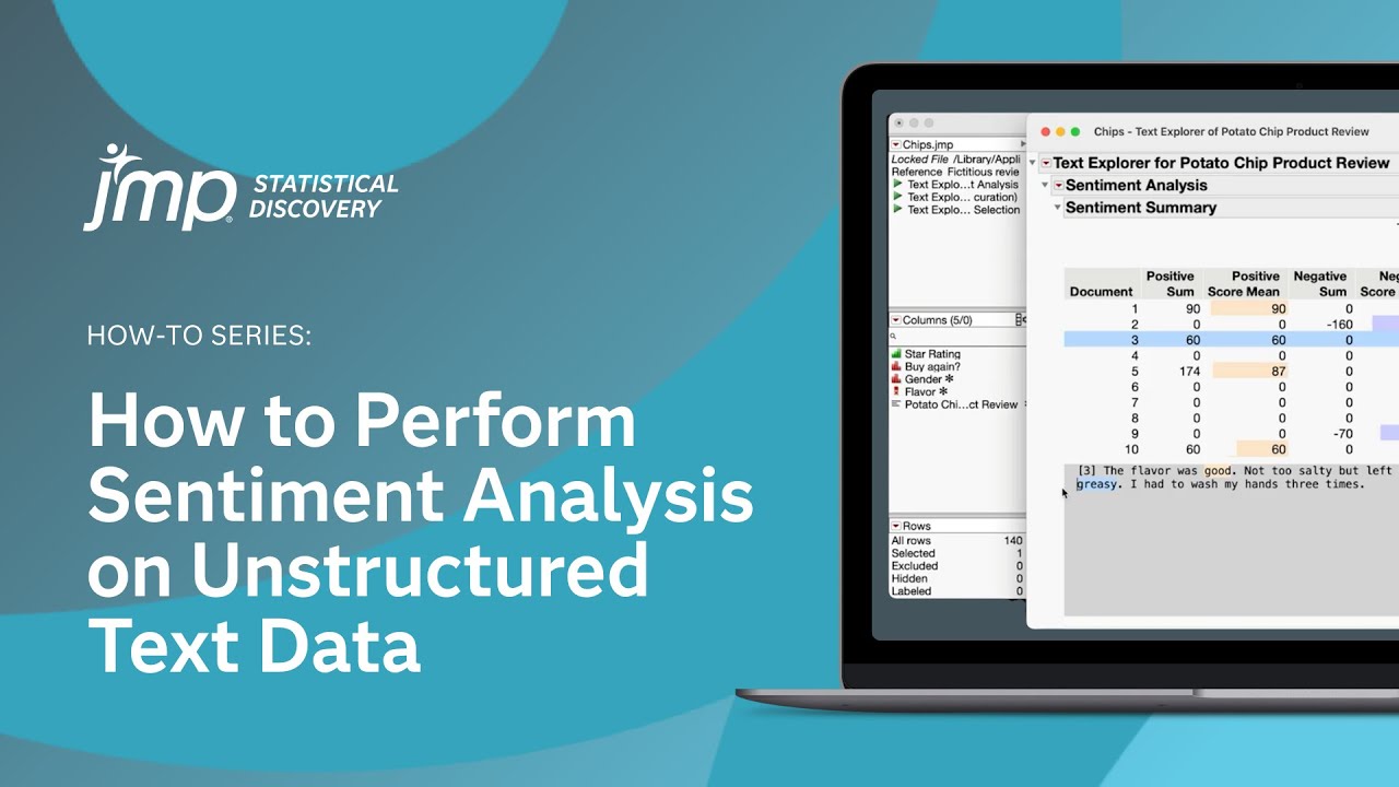 How to Perform Sentiment Analysis on Unstructured Text Data in JMP