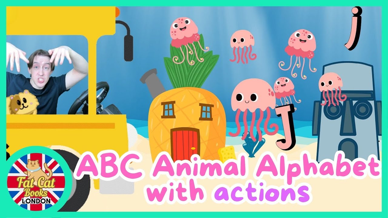 alphabet songs for kindergarten, Letter sounds and actions, Animal alphabet,#toddlerlearningvideo