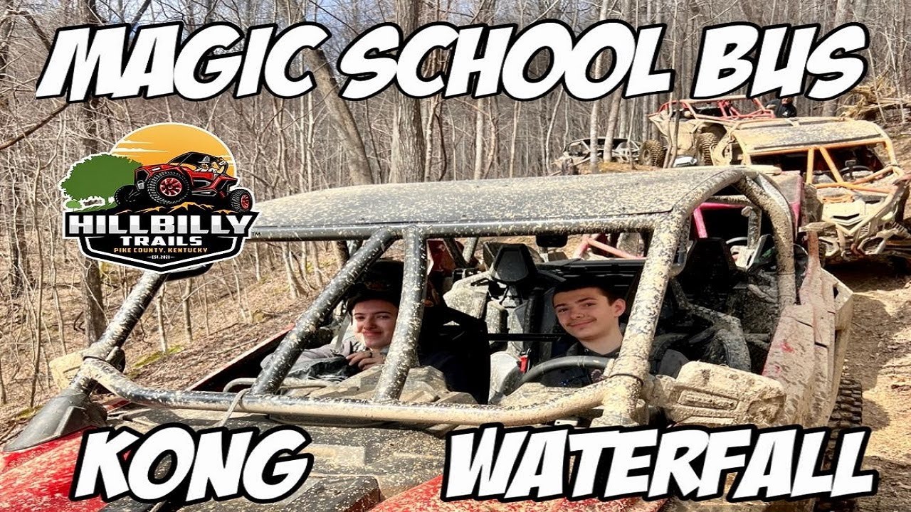 AWESOME FIRST RIDE at The HILLBILLY TRAIL SYSTEM | Magic School Bus | Kong Trail and Cool Waterfall