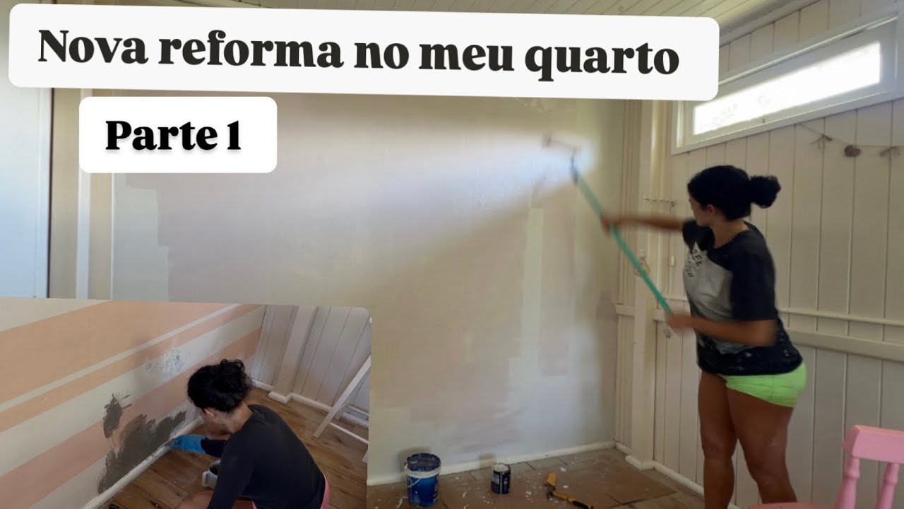 Apaguei as listras depois de dez anos. Meu quarto vai ficar com cara nova