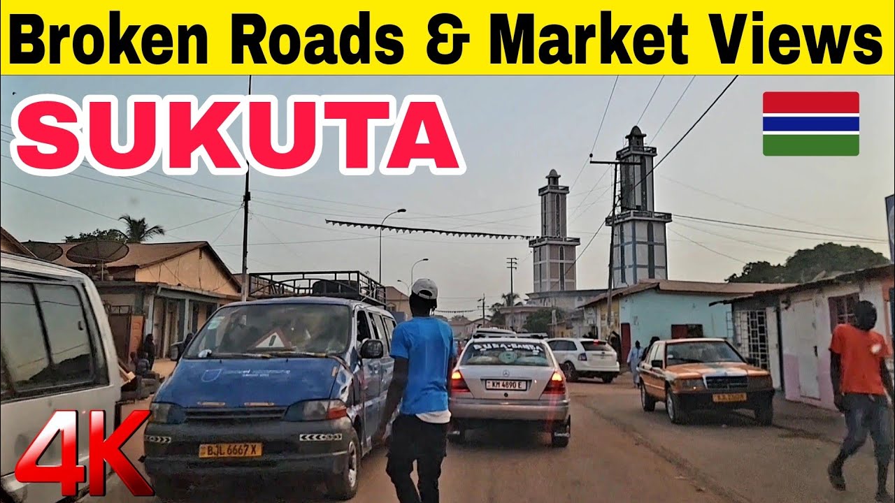 Exploring Sukuta | Gambia 2025 Drive Updates Broken Roads & Market Views | Full of sand Road Africa