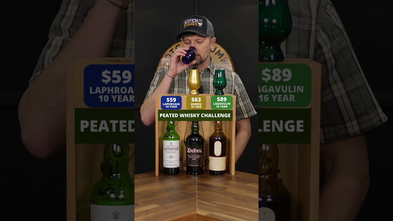 Peated Whisky Challenge Ardbeg 10,  Lagavulin 16, Laphroaig 10 #blindchallenge  #scotch