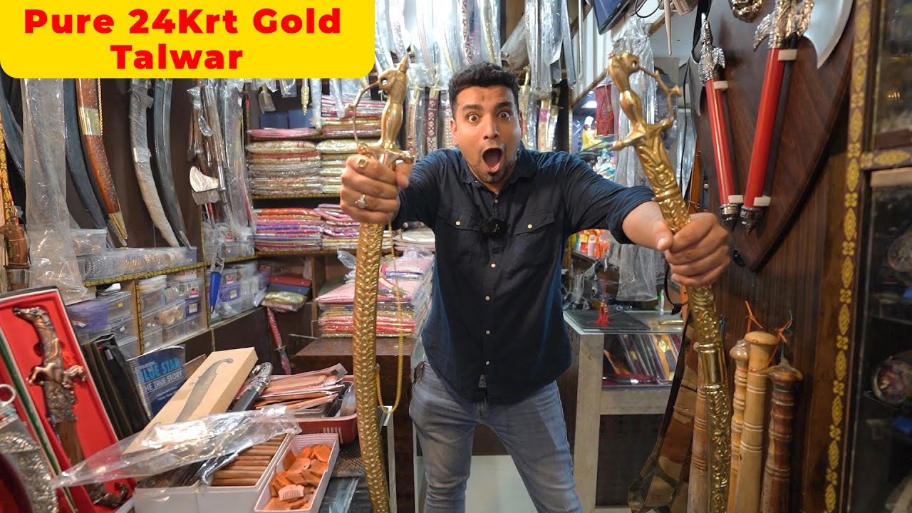 Pure 24Krt Gold ki Talwar 😮| India cheapest & best sword market 😍 | VBO Life