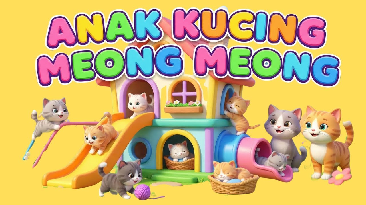 Anak Kucing Meong Meong 🐱| Lagu Anak Indonesia Paling Lucu & Gemes! | Animasi 3D Ceria