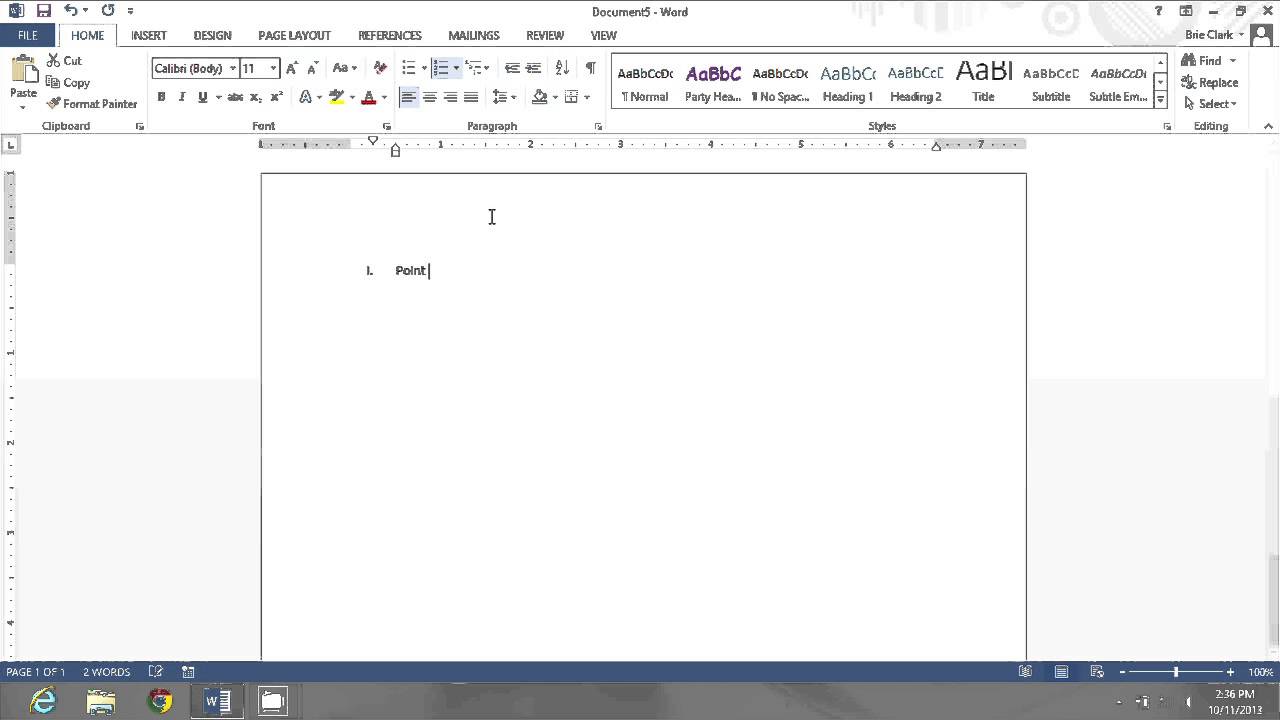 How to Make an Outline on Your Computer as a Microsoft Word Document : Microsoft Office Lessons