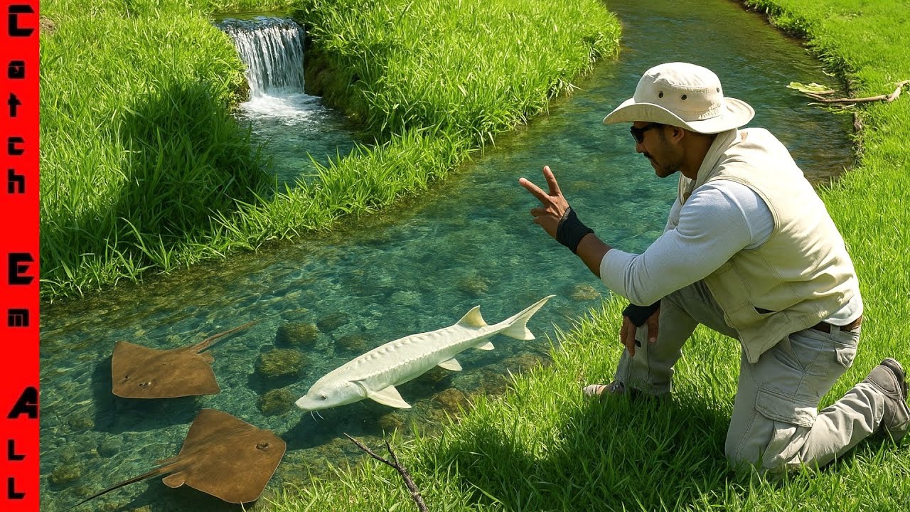 We BUILT a NATURAL WETLANDS in the BACKYARD for our PET STURGEON!