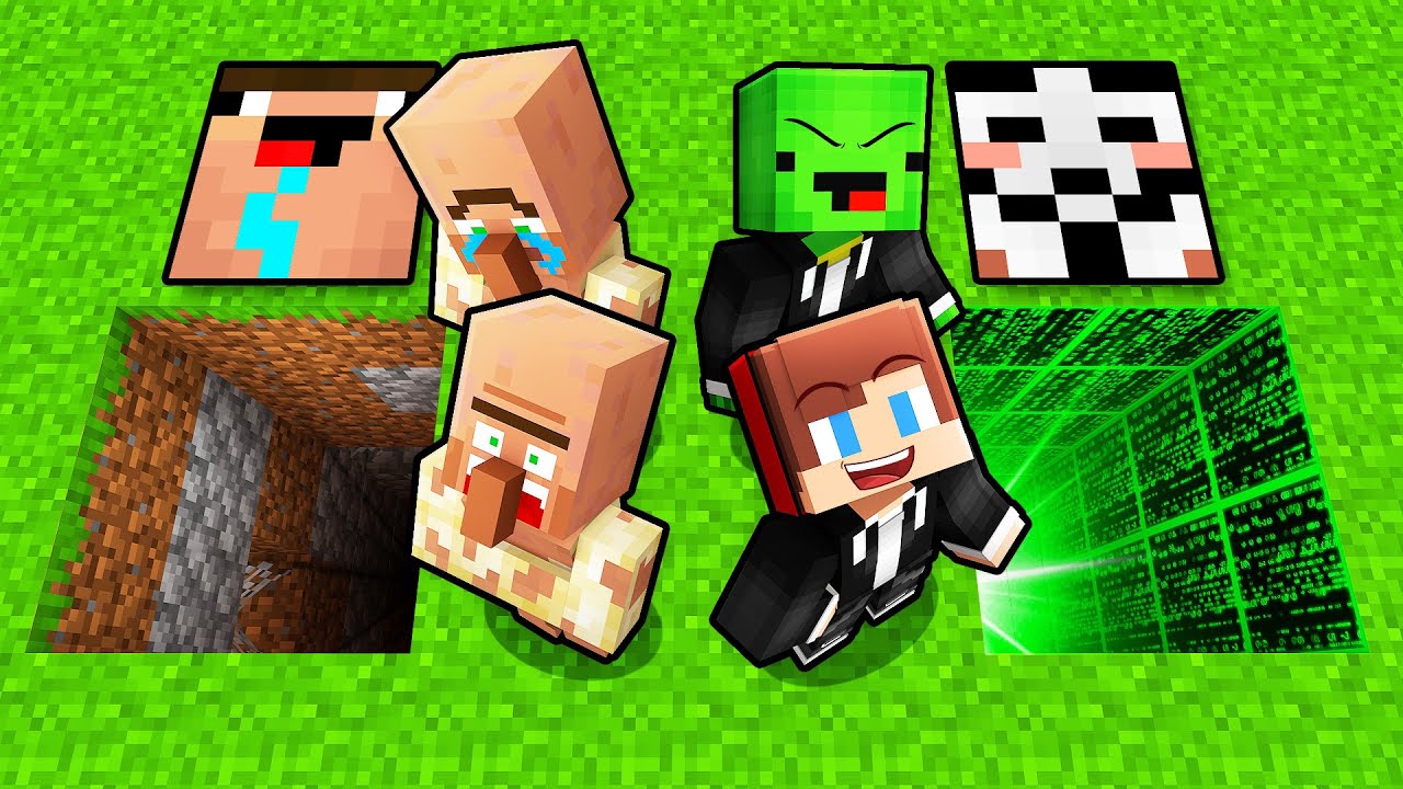 Mikey & JJ vs Villagers Choose NOOB vs PRO Hole in Minecraft (Maizen)