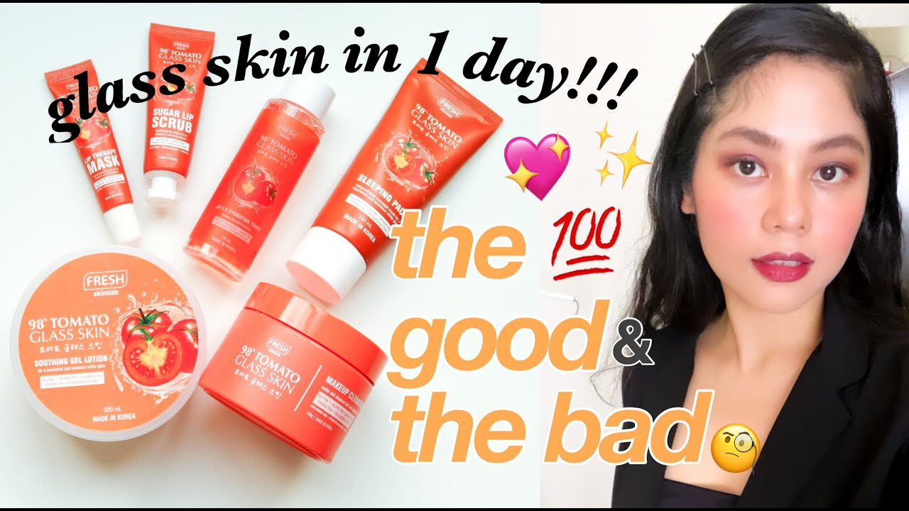 *HONEST REVIEW* 2021 FRESH Skinlab 98% Tomato Glass Skin Review ~korean glass skin | ninacurly