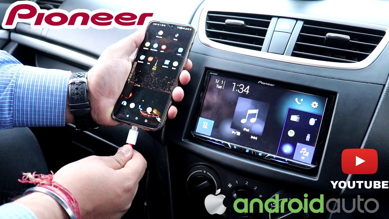 Новая стереосистема PIONEER DMH-Z5290BT | AndroidAuto Apple Car Play и веб-ссылка для YouTube уст...