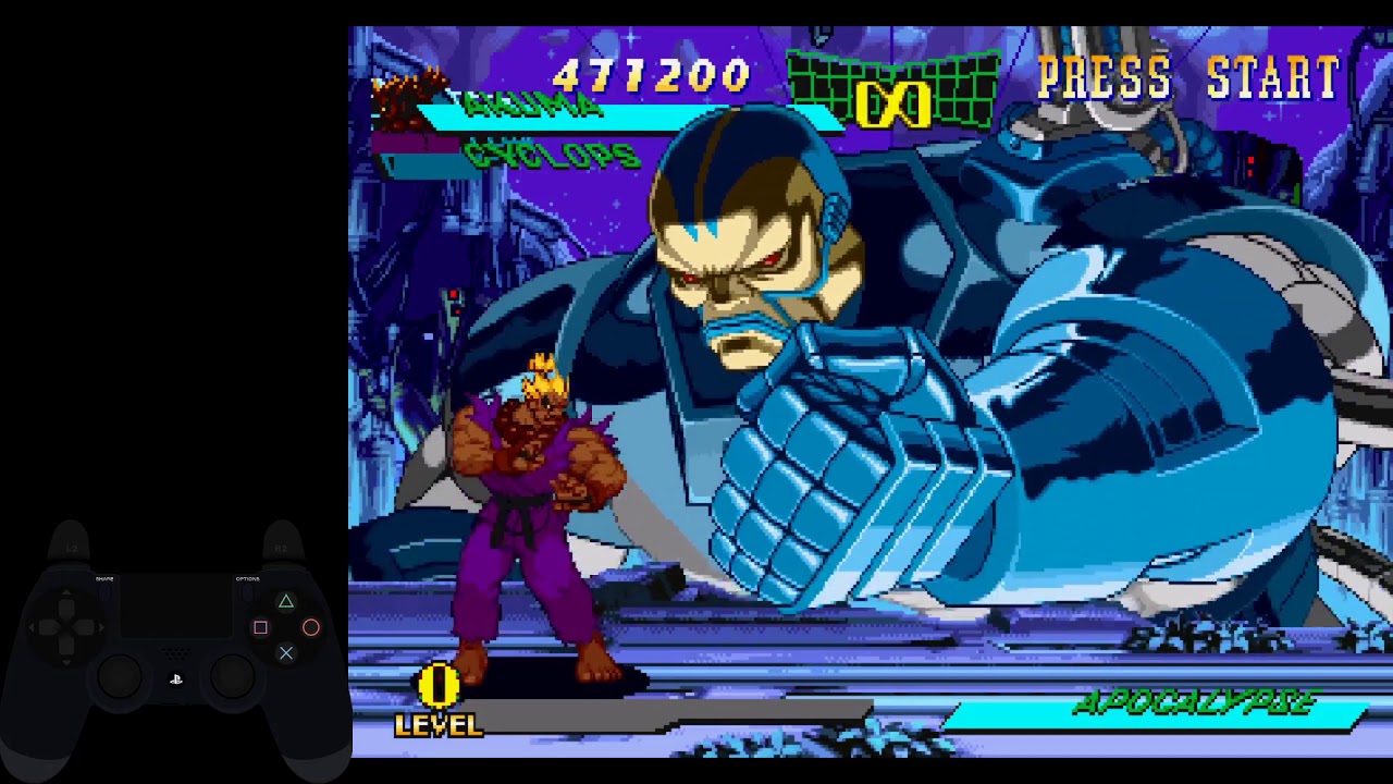 GamePlay | PSX | Marvel Super Heroes VS Street Fighter | Akuma
