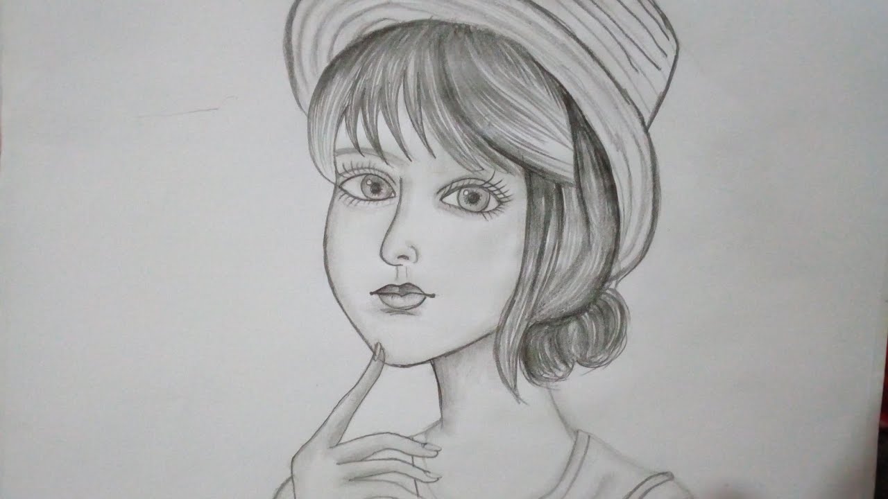 #penci#portait#sketch How to drawing a cute girl/ pancil sketch /portarit