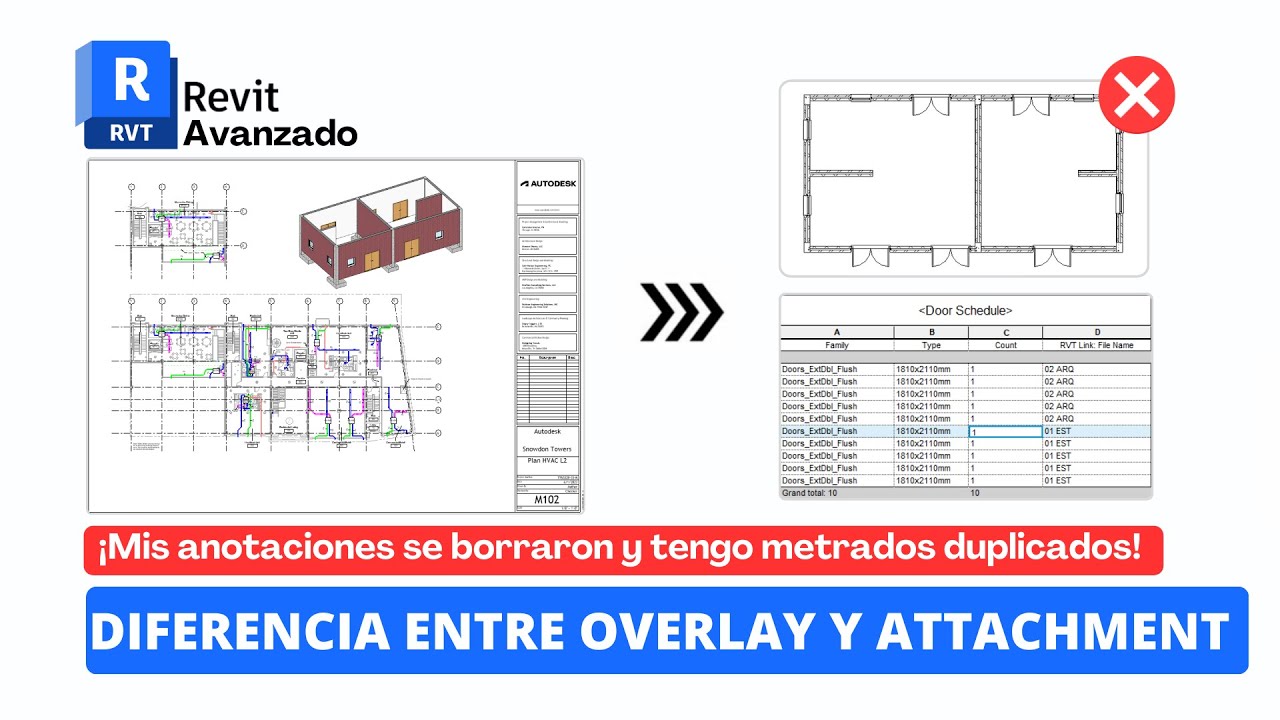 REVIT: ANTES DE HACER PLANOS DEFINE EL TIPO DE REFERENCIA OVERLAY O ATTACHMENT 👨‍🏫