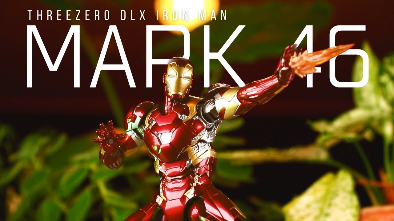 threezero DLX Iron man mark46 figure review. ASMR