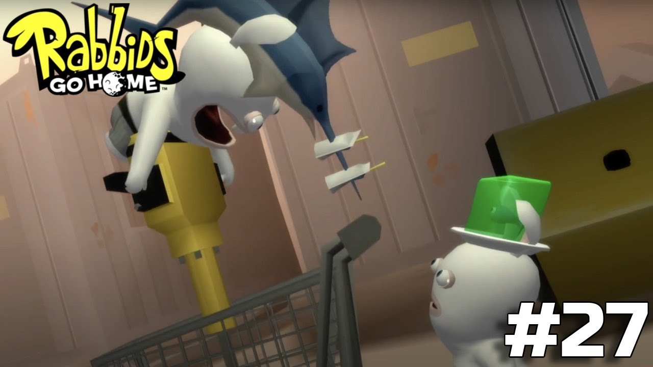 Rabbids Go Home - Gameplay Walkthrough Part 27 - Hard-Hat Helpings [Wii]