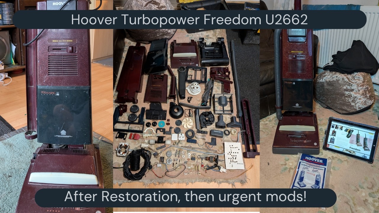 Before Dyson won: The abysmal 1991 Hoover Freedom Bagless - After Full Restoration