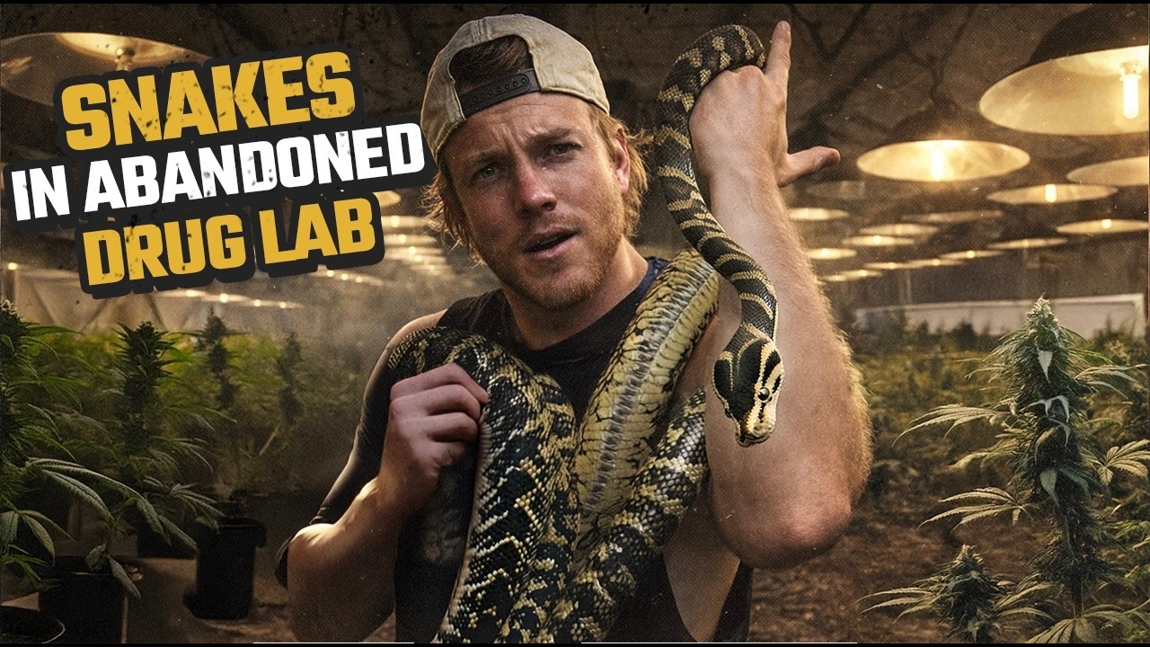 I caught a HUGE SNAKE in a SECRET ABANDONED DRUG LAB!