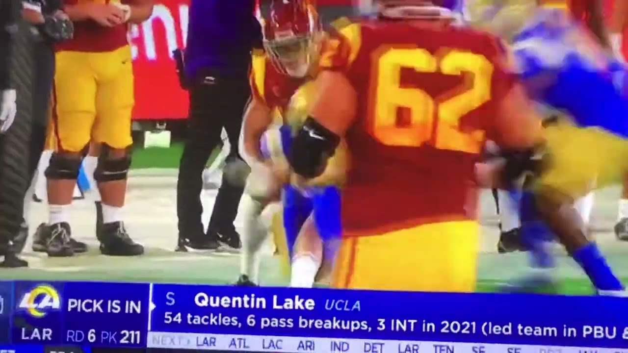 Quentin Lake gets selected by the Los Angeles Rams