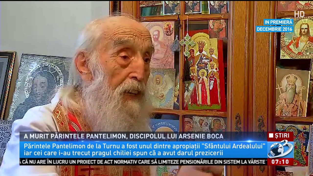A murit părintele Pantelimon, discipolul lui Arsenie Boca