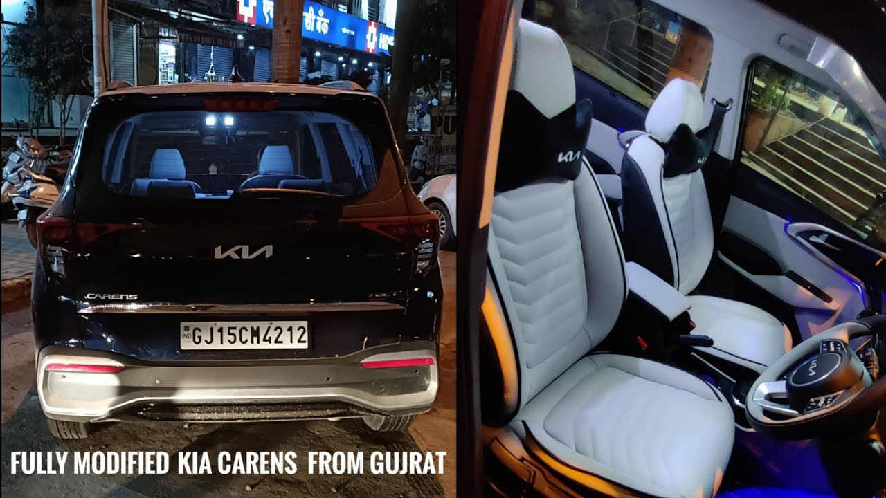 Kia Carens From Gujrat || Fully Modified With Custom Seat Cover/ Piano Black Kit & Many More ||