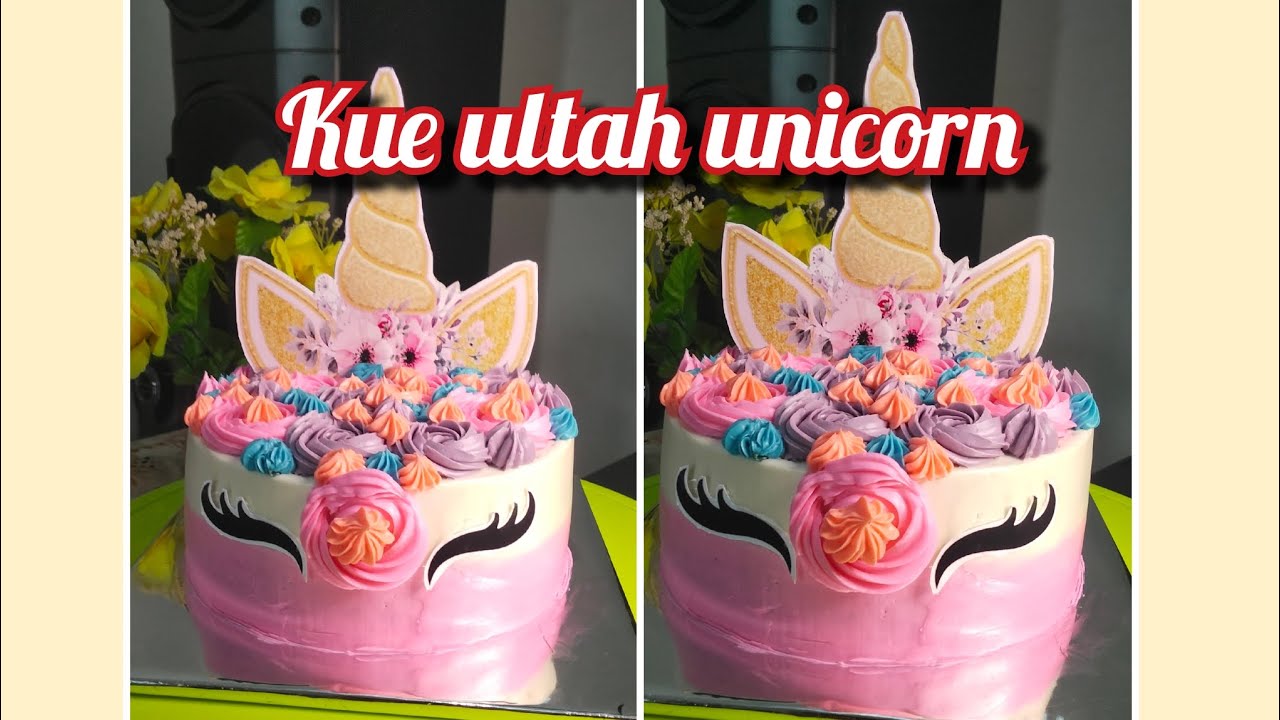 Dekorasi kue ultah unicorn #trending #cakedecorating