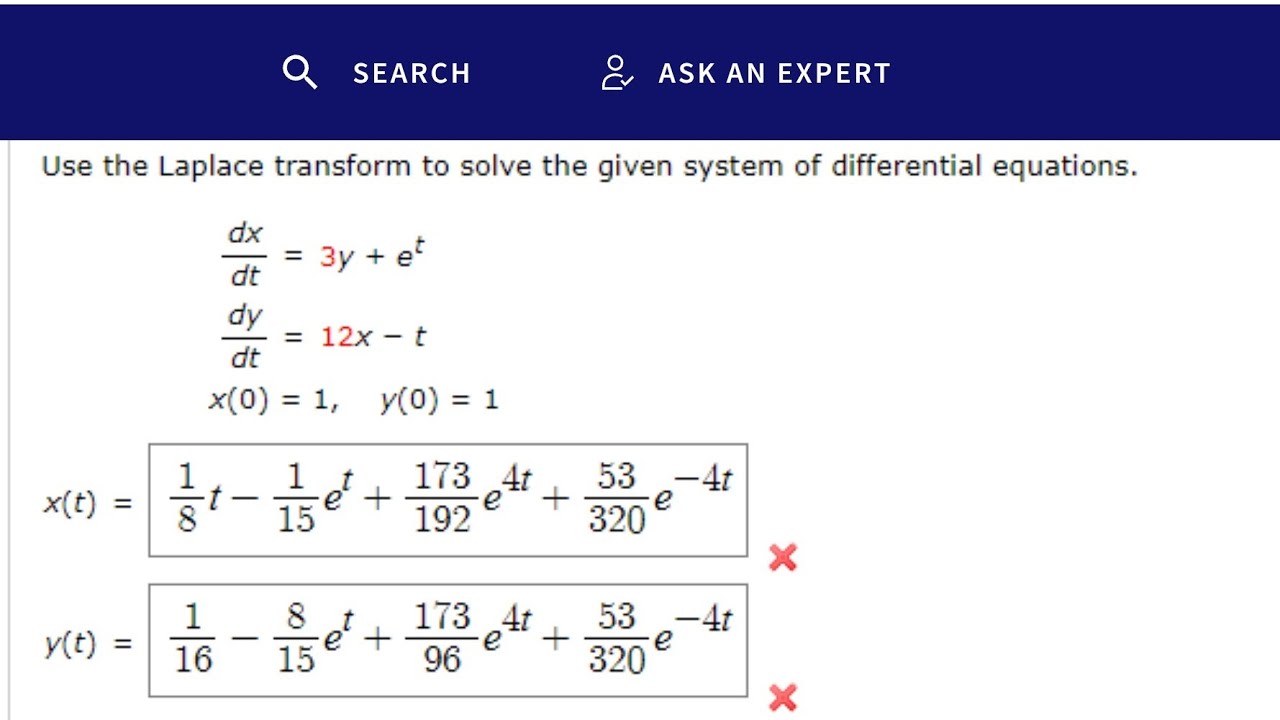 Simultaneous Differential Equation Part I : Laplace Transform Method and Partial Fraction