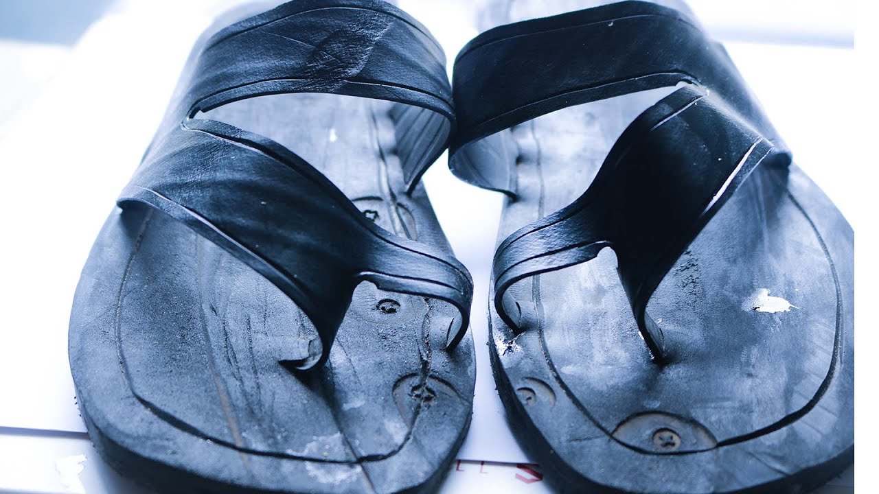 Unique handmade sandals made from tyres