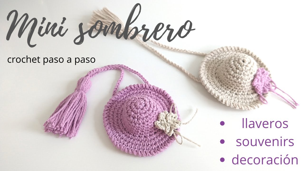 Cómo tejer a crochet sombrero para llaveros