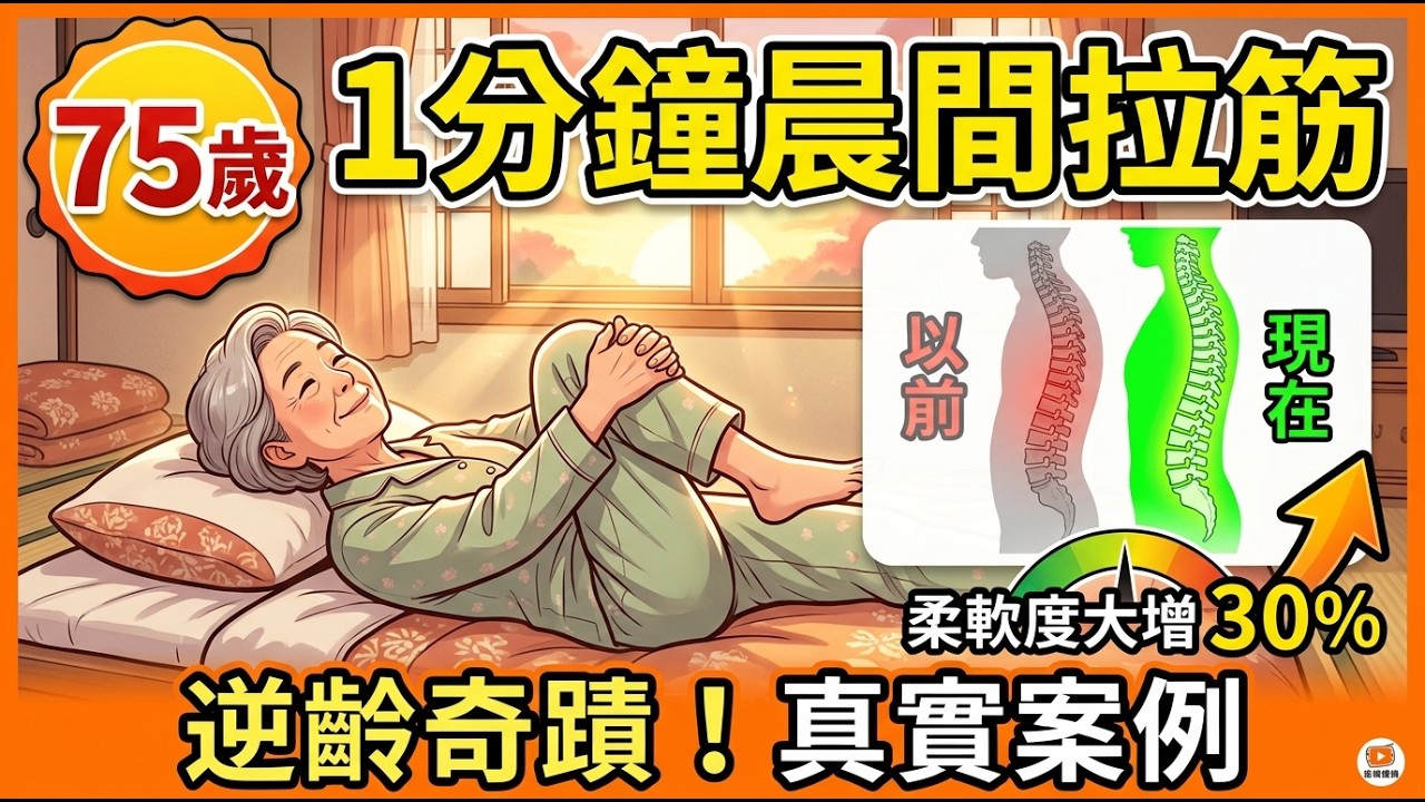 75歲脊椎柔軟度提升30%？ 床上1分鐘伸展