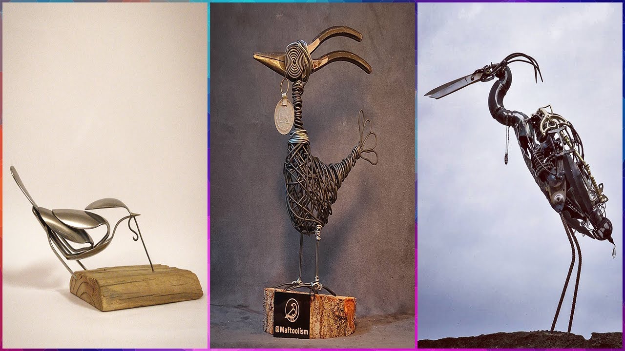 Making Iron Bird From Scrap Metal | Scrap Metal Bird Sculptures | Metal Art Compilation