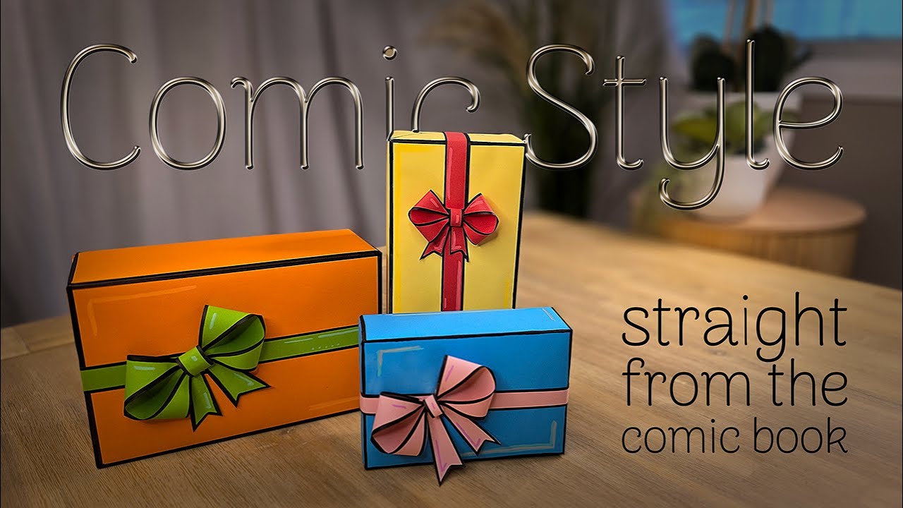 Comic Style Gift Wrap | Unique Tutorial to Make Your Gift POP