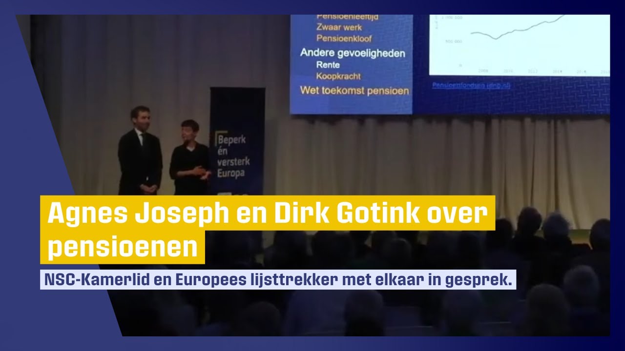 Presentatie pensioenen van Agnes Joseph en Dirk Gotink