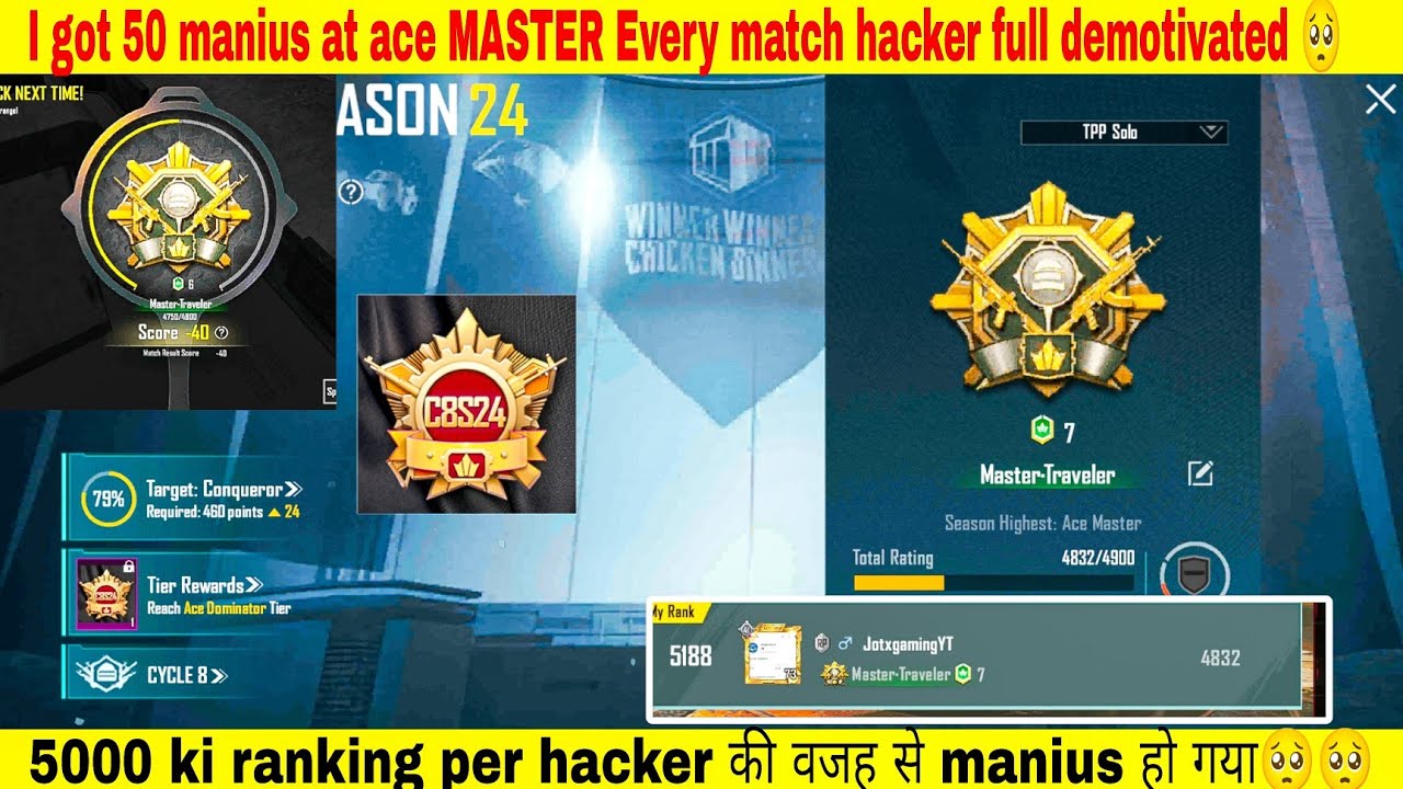 Day-18 ace master to conquer full demotivated 🥺 back to back 50 manius due to hackers