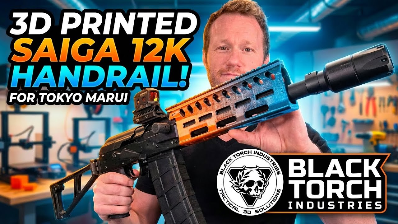 Saiga 12K 3D Print Update — Black Torch Industries Rail V2 Install
