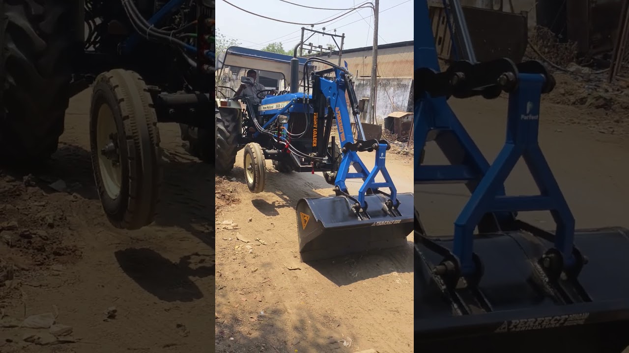 tractor front loader Holland tractor 5 feet baket size #backloder #farmequipment