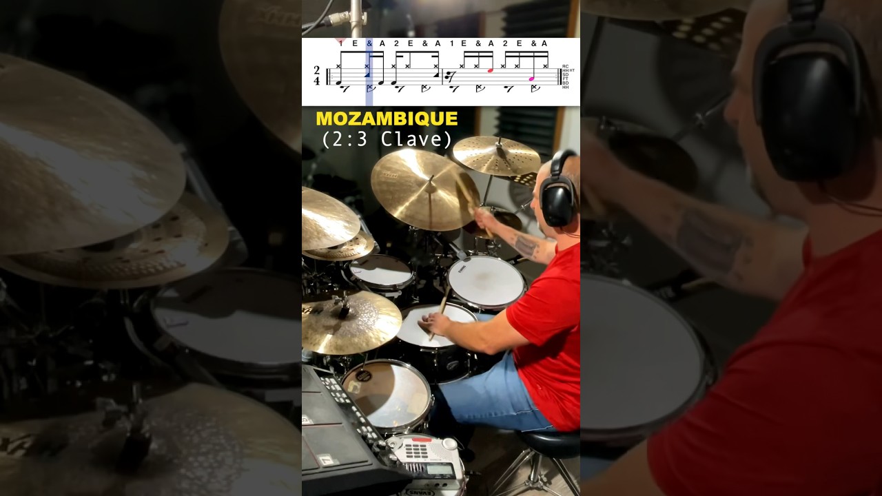 How to Play Mozambique on the #drums in 30 Seconds!