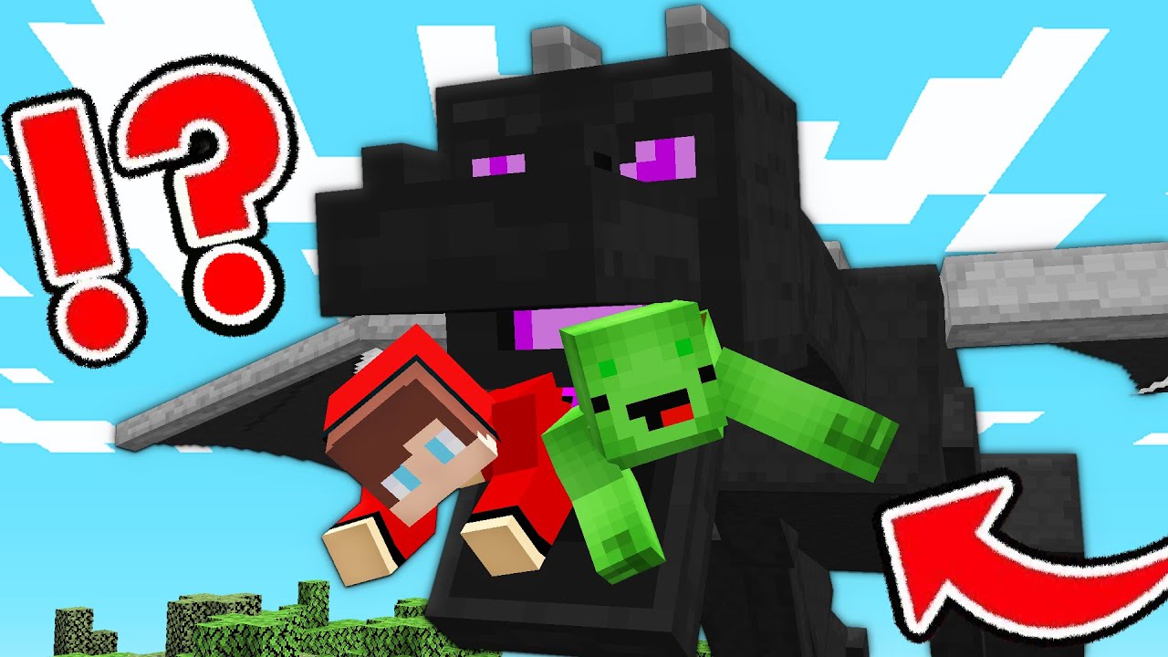 ENDER DRAGON Ate JJ and Mikey Escape From Inside SCARY DRAGON in Minecraft Challenge Maizen